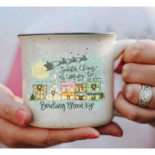  Doodles by Rebekah Santa Claus is Coming Camper Mug Portsmouth 
