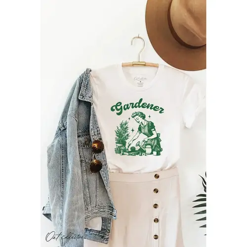  Oat Collective RAISING WILDFLOWERS Graphic T-shirt Vintage White 