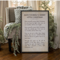 Merry Little Christmas Lyrics Sign