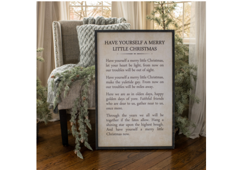  Ragon House Merry Little Christmas Lyrics Sign 