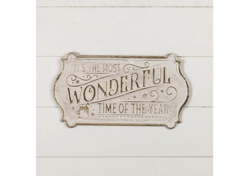  Ragon House Gold & White Most Wonderful Time of Year Sign 