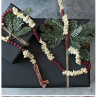 9' Popcorn Cranberry Garland