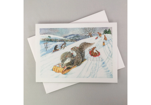  Woodfield Press Sledding Fun Card 