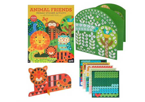  Mosaic Sticker Activity: Animal Friends 
