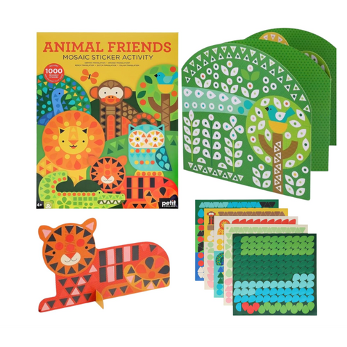  Mosaic Sticker Activity: Animal Friends 
