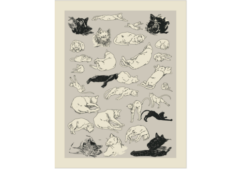  Fridgedoor Cats Relaxing Magnet 