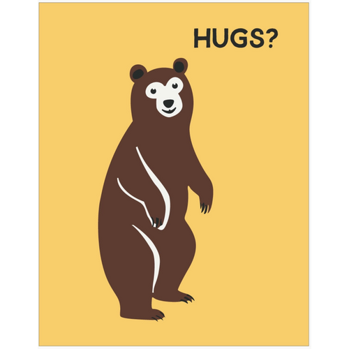  Fridgedoor Hugs? Brown Bear Magnet 