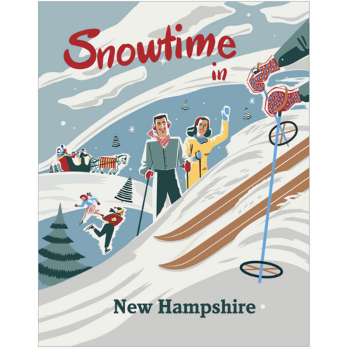  Fridgedoor Snowtime in NH Magnet 