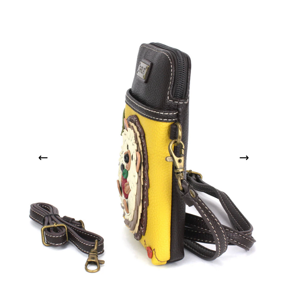 Cell Phone Crossbody Hedgehog Mustard