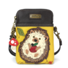 Chala Handbags Cell Phone Crossbody Hedgehog Mustard