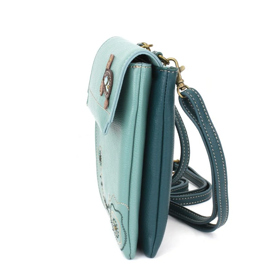 Flap Cell Phone Crossbody Turtle Teal