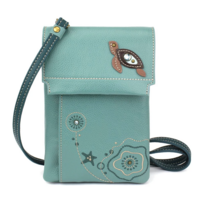Flap Cell Phone Crossbody Turtle Teal