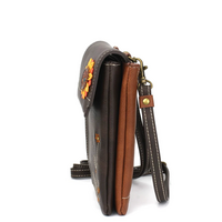 Flap Cell Phone Crossbody Sunflower Brown