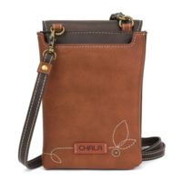 Flap Cell Phone Crossbody Sunflower Brown