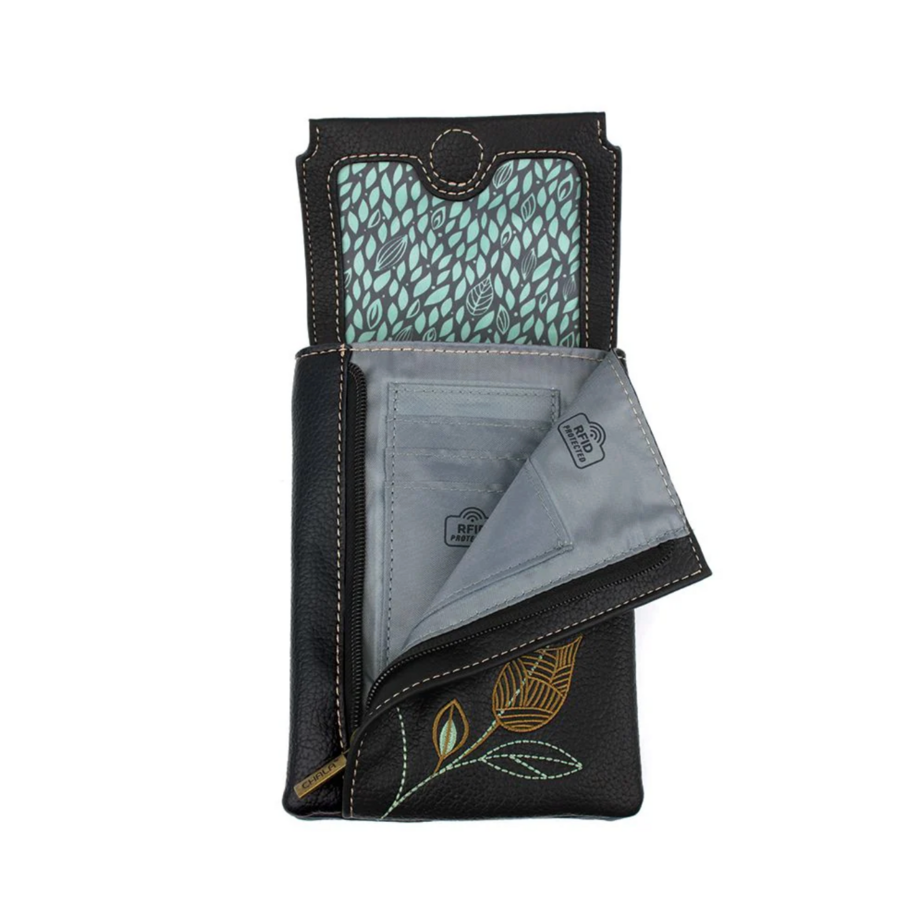 Flap Cell Phone Crossbody DragonFly Black