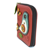 Zip Around Wallet Bird Brick Red