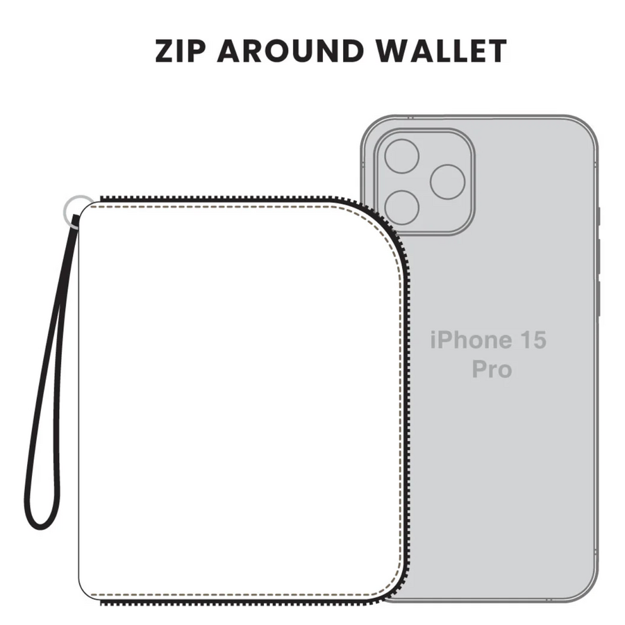 Zip Around Wallet Dragonfly Black