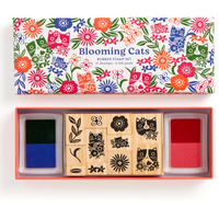 Blooming Cats Rubber Stamp Set