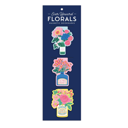  Ever Upward Floral Magnetic Bookmarks 