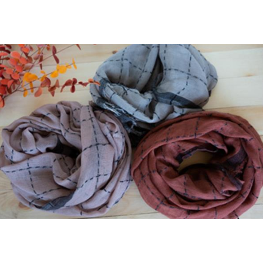 Window Pane Stitched Scarf