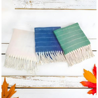 Cozy Stripe Scarf with Fringe