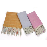 Cozy Stripe Scarf with Fringe