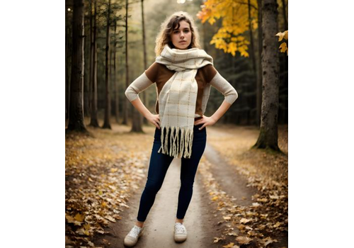  Young's Inc. Cozy Plaid Scarf with Fringe 