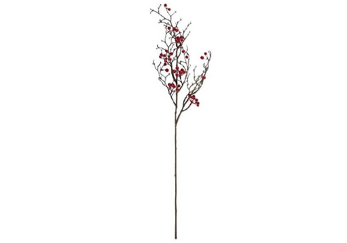  K & K Interiors Inc 37" Two Branch Red Berry Stem 