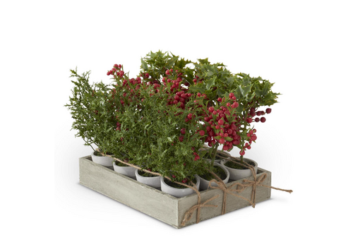  K & K Interiors Inc Potted Red Holly Berry 