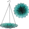 Bradley Caldwell, Inc Ecocycle Dahlia Hanging Bird Bath/Feeder Turquoise