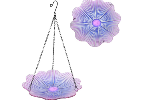  Bradley Caldwell, Inc Ecocycle Dahlia Hanging Bird Bath/Feeder Violet 