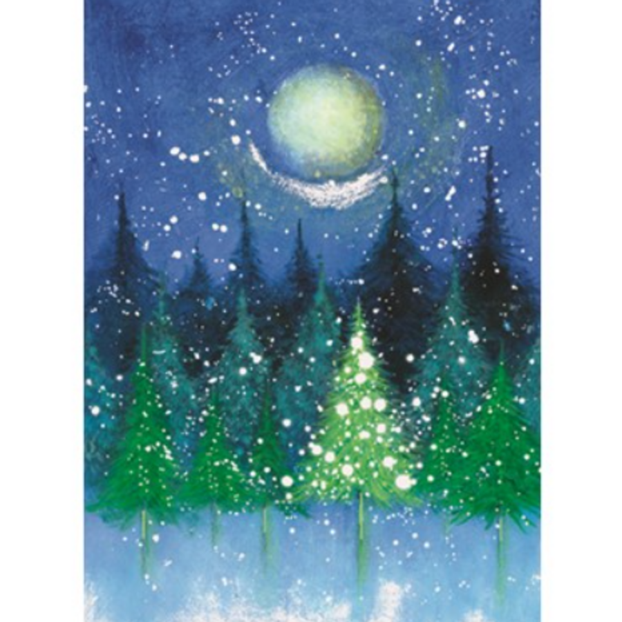 Trees Under Moon Boxed Cards