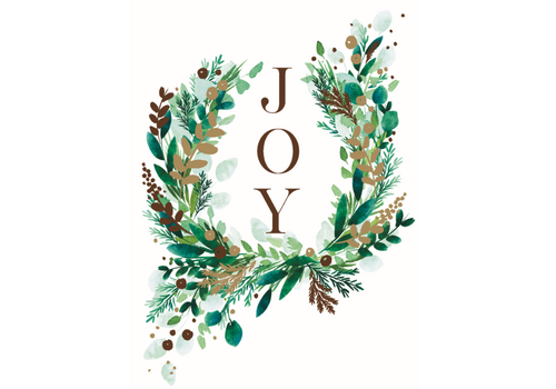  JOY Wreath Boxed Cards 