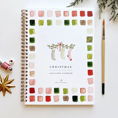  emily lex studio Christmas Watercolor Workbook 