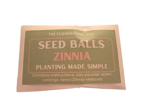  The Flower Fool Zinnia Seed Packet 