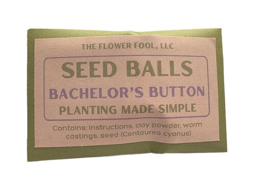  The Flower Fool Bachelor's Button Seed Packet 
