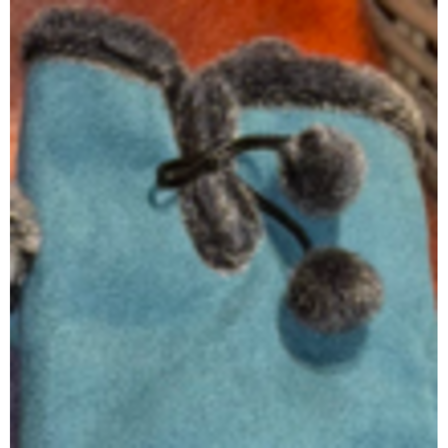 Microsuede Gloves with Braid