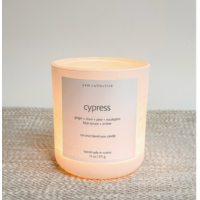 Matte White Candle CYPRESS