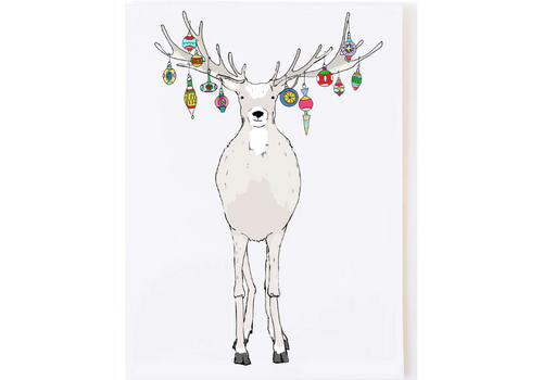  Molly O Reindeer with Ornaments Boxed Cards 