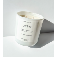 Matte White Candle JUNIPER