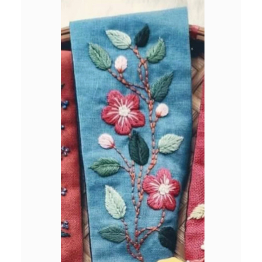 Embroidered Linen Turban