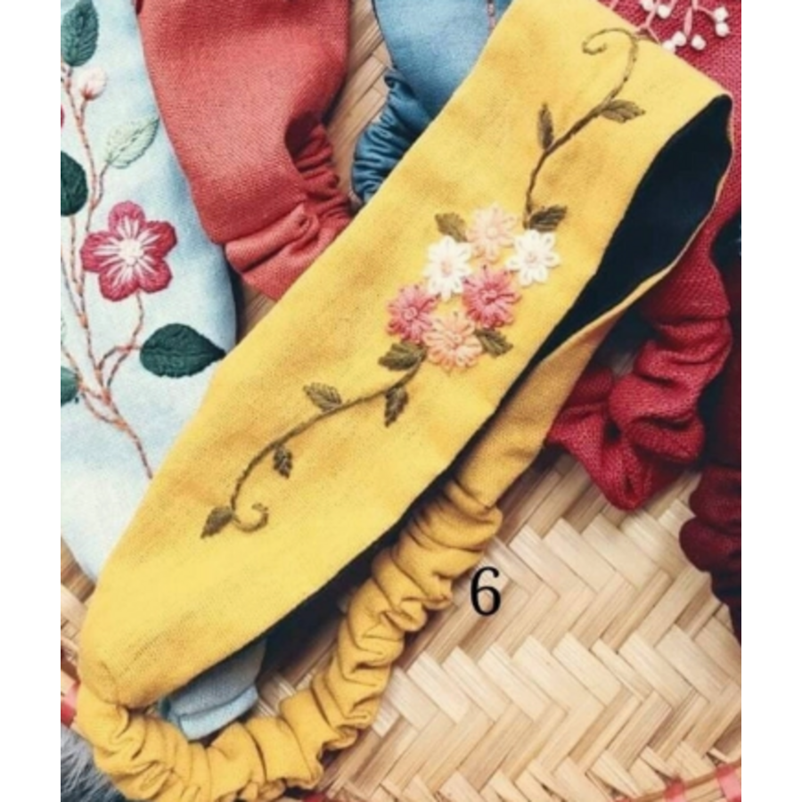 Embroidered Linen Turban