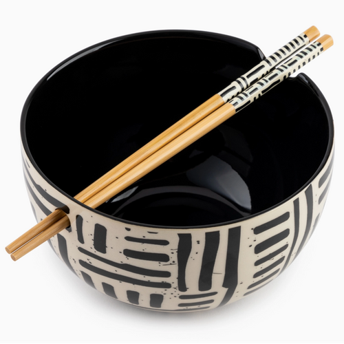  Core Home Ramen Noodle Bowl with Chopsticks 