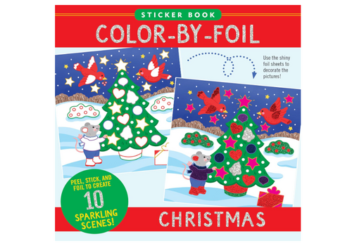  Peter Pauper Press Christmas Color-By-Foil Sticker Book 