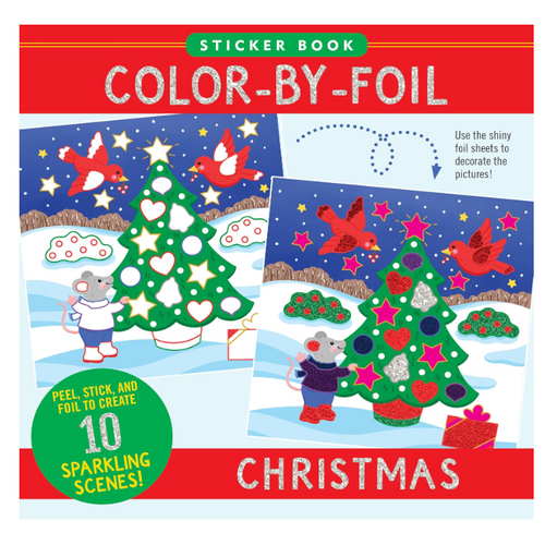  Peter Pauper Press Christmas Color-By-Foil Sticker Book 