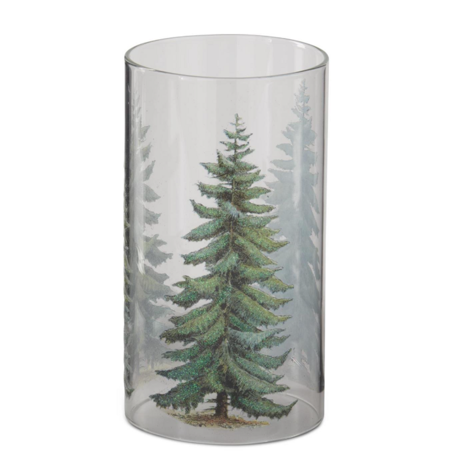 7.75" Clear Glass Christmas Tree Candle Slip Cover