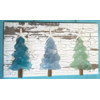 Salty Signs Designs Shabby Plank Seaglass Three Mini Trees