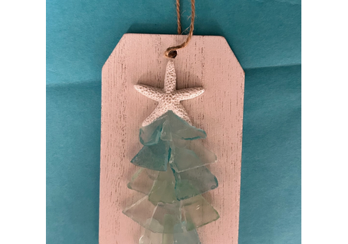  Salty Signs Designs Plank Seaglass Tree Christmas Ornament 