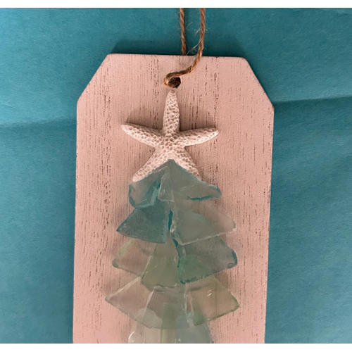  Salty Signs Designs Plank Seaglass Tree Christmas Ornament 