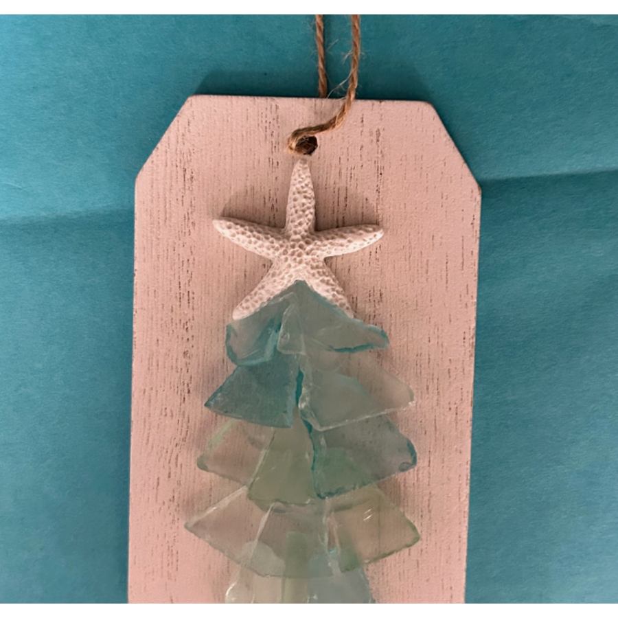 Plank Seaglass Tree Christmas Ornament